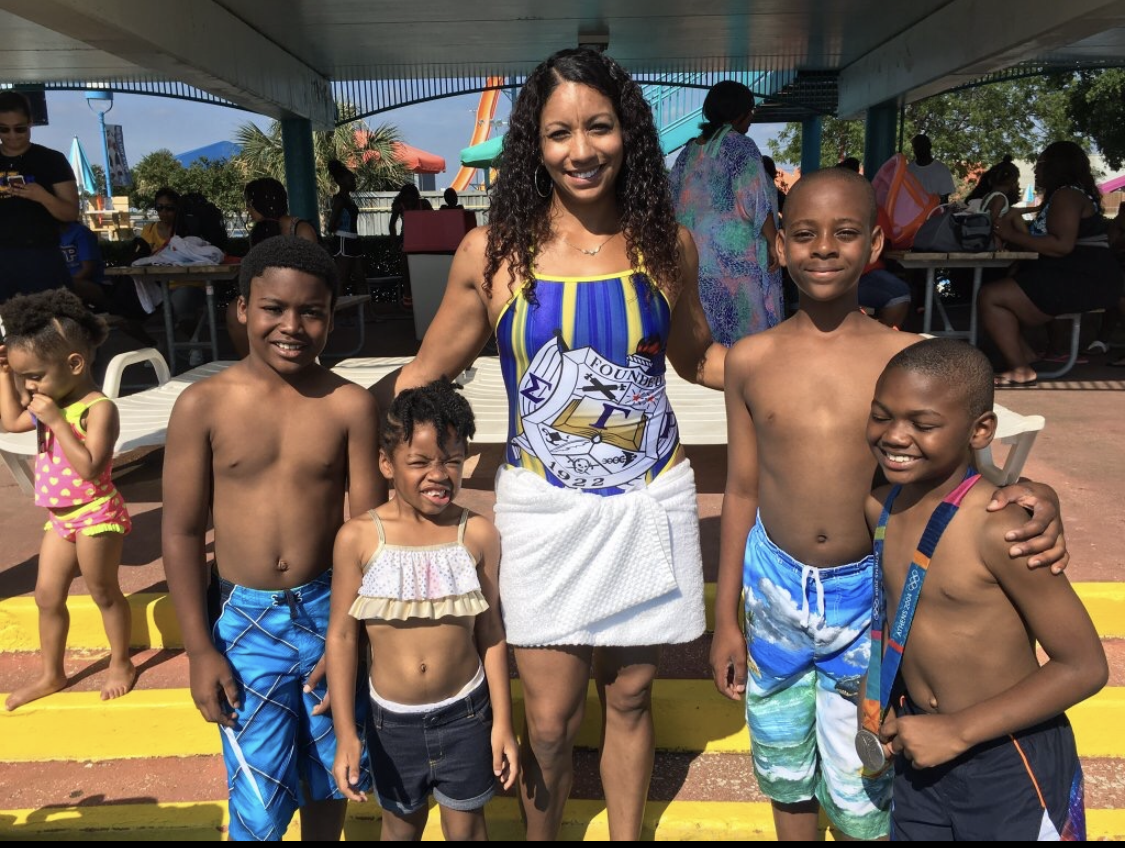 Maritza McClendon enjoying swim outreach